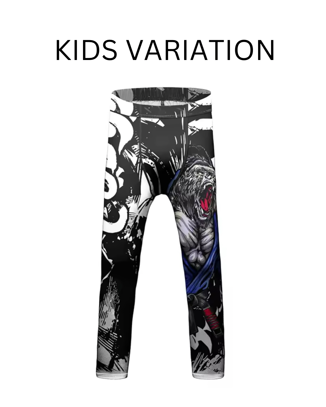 Gorilla Rage Premium BJJ No Gi / MMA Set. Rash Guard, Shorts & Spats