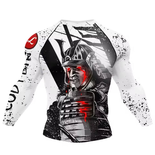 Samurai Warrior Premium BJJ / MMA Rash Guard - LONG & SHORT SLEEVE VARIATIONS