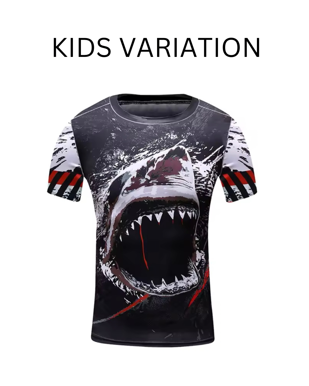 Shark Premium BJJ / MMA Rash Guard - LONG & SHORT SLEEVE VARIATIONS