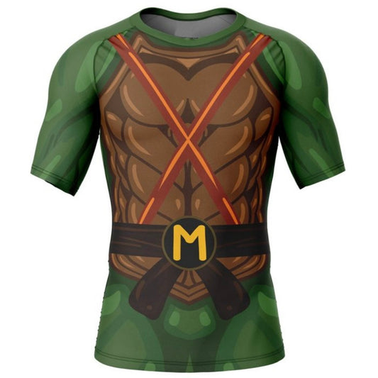 Teenage Mutant Ninja Turtle Michelangelo Premium Short Sleeve Rash Guard