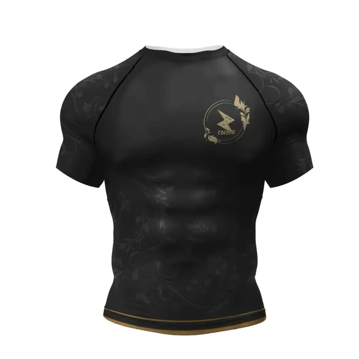 Black & Gold Premium BJJ / MMA Rash Guard - LONG & SHORT SLEEVE VARIATIONS