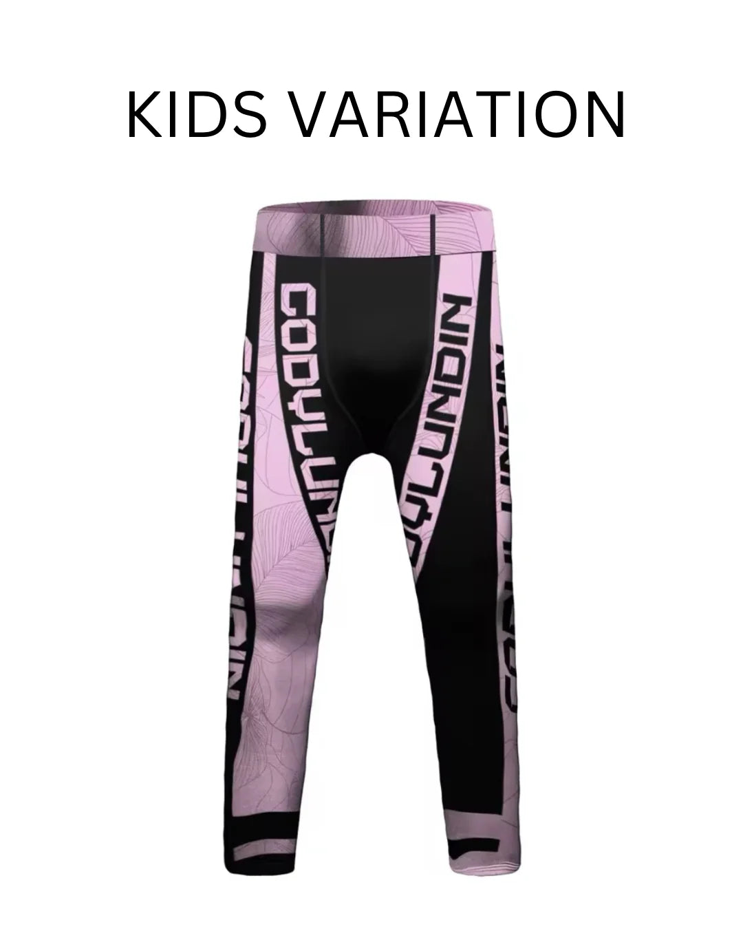 Black & Pink Premium Compression Spats for BJJ, MMA, Wrestling, CrossFit, Yoga, Running, Cycling, and More