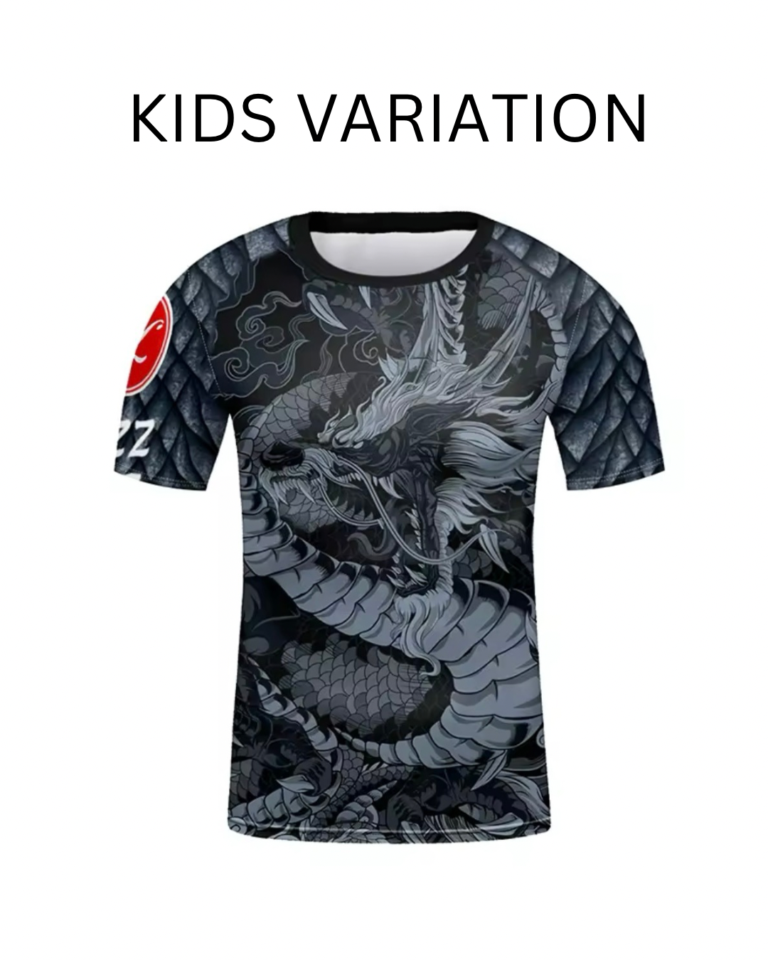 Black Dragon Premium BJJ / MMA Rash Guard - LONG & SHORT SLEEVE VARIATIONS