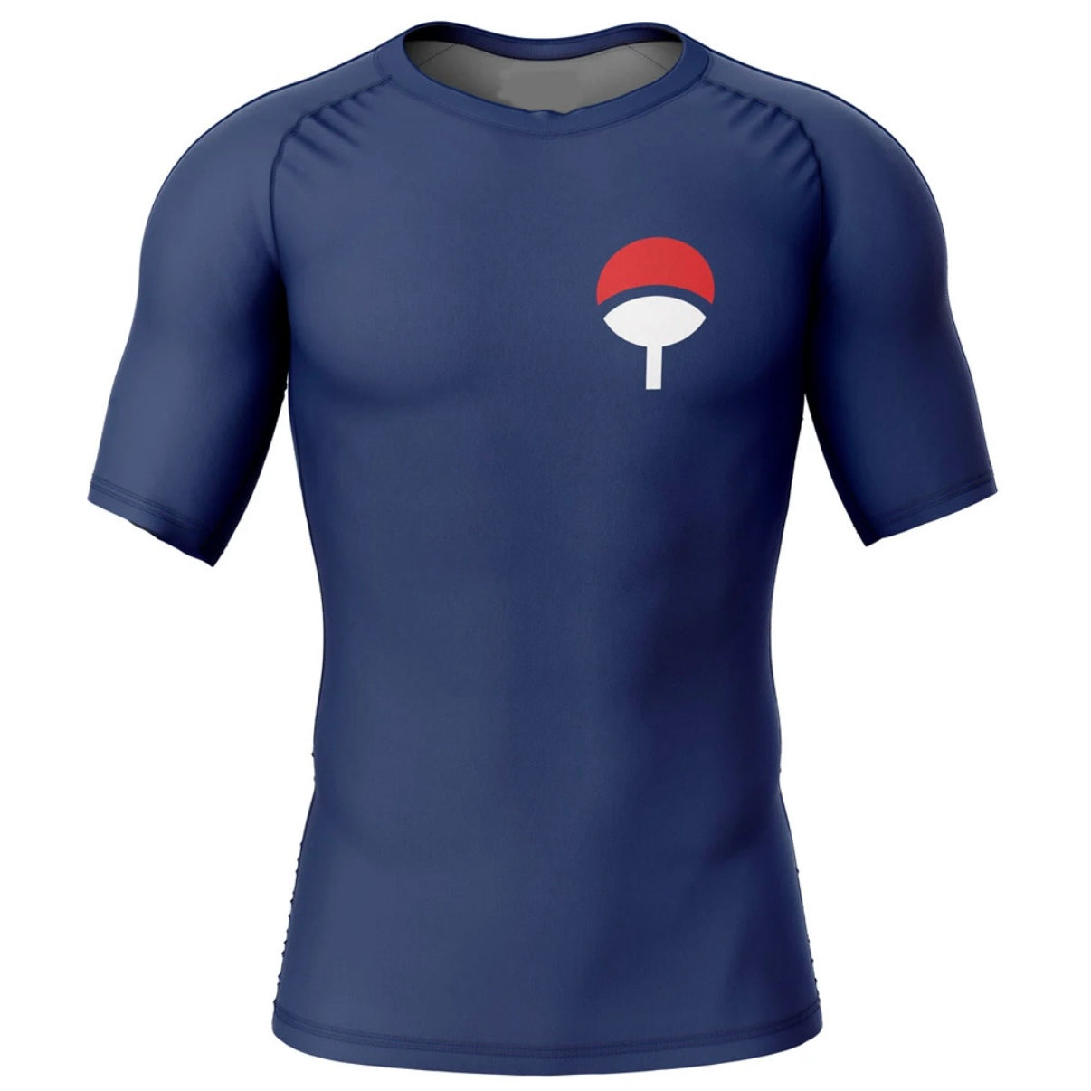 Naruto Blue Uchiha Clan Premium Short Sleeve Rash Guard