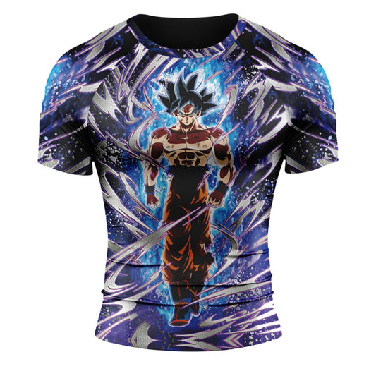 Dragon Ball Z Goku Print Premium Short Sleeve Rash Guard