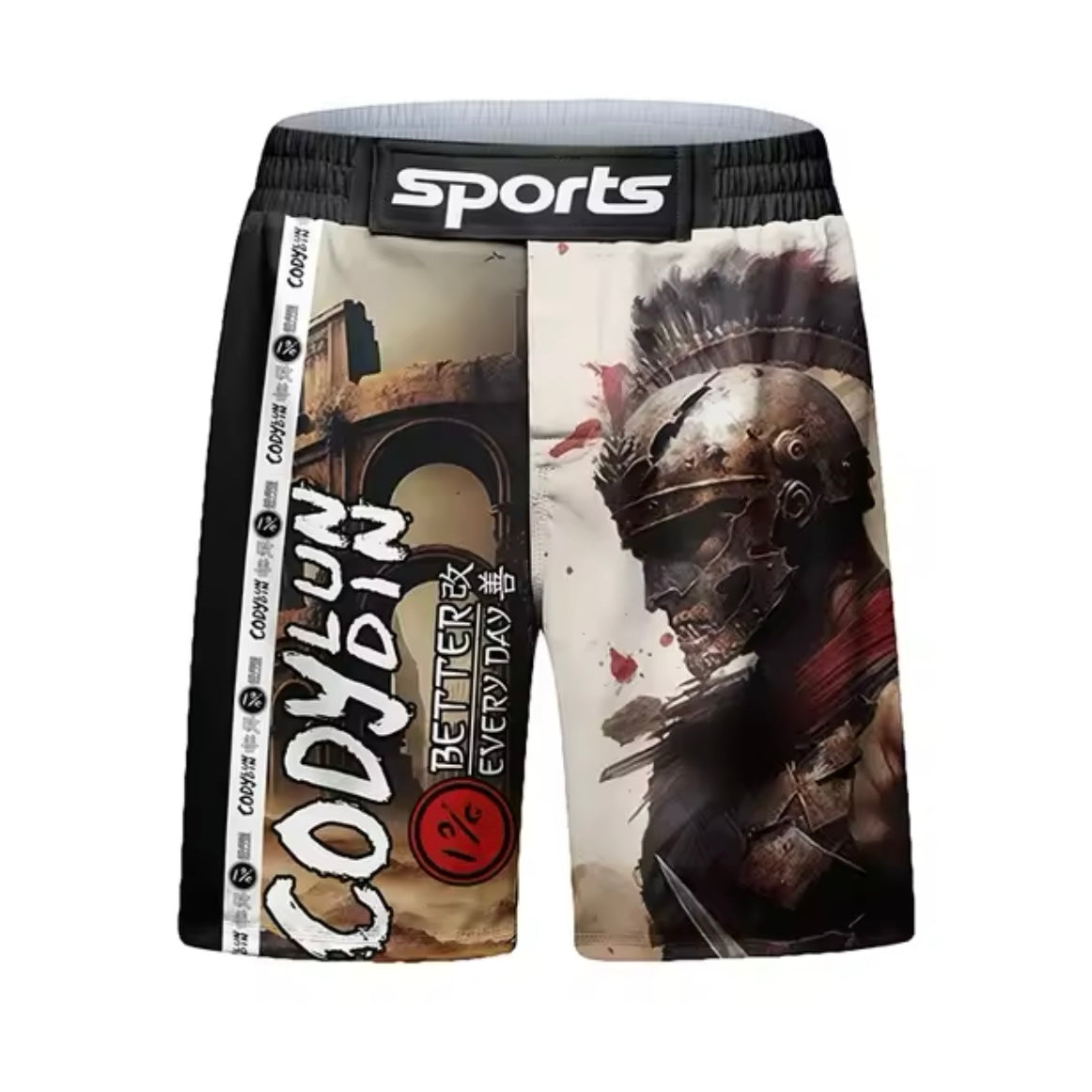 Gladiator Premium BJJ No Gi / MMA Set. Rash Guard, Shorts & Spats