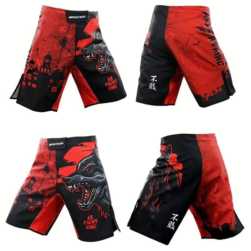 Red Werewolf Premium MMA Grappling Shorts