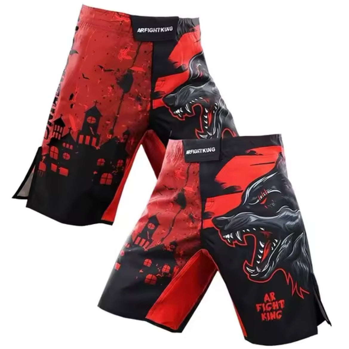 Red Werewolf Premium MMA Grappling Shorts