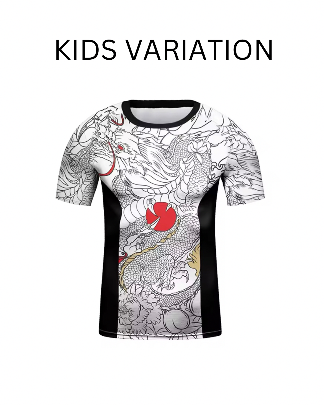 Dragon Roller Premium BJJ No Gi / MMA Set. Rash Guard, Shorts & Spats