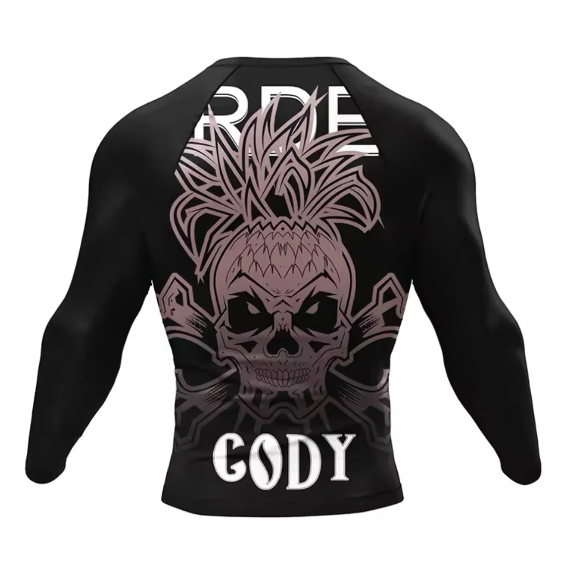 Black Skull Premium BJJ / MMA Rash Guard - LONG & SHORT SLEEVE VARIATIONS