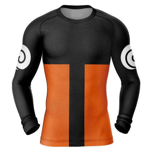 Naruto Uzumaki White Symbol Premium Rash Guard - LONG OR SHORT SLEEVE