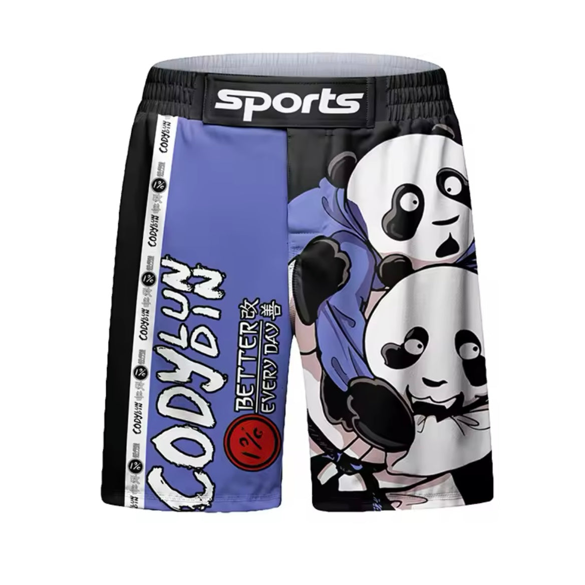 Judo Panda Premium BJJ No Gi / MMA Set. Rash Guard, Shorts & Spats