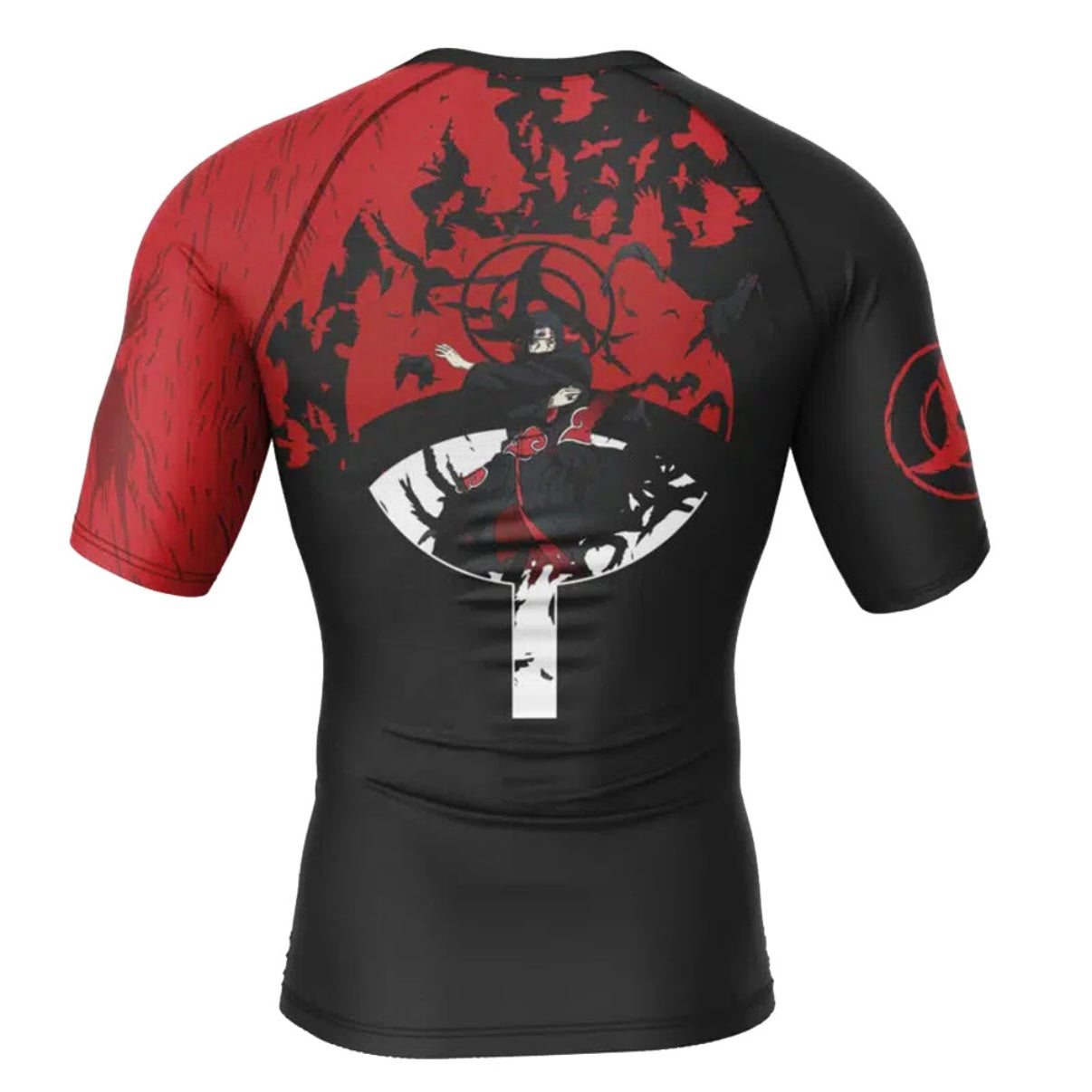 Naruto Itachi Uchiha Summoning Crow Premium Short Sleeve Rash Guard