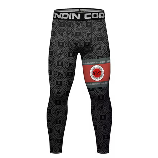 Black & Red Premium Compression Spats for BJJ, MMA, Wrestling, CrossFit, Yoga, Running, Cycling, and More