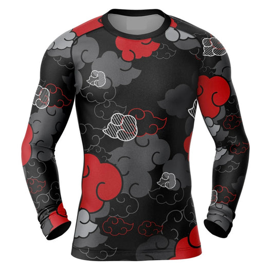 Naruto Black Aloha Akatsuki Premium Rash Guard - LONG OR SHORT SLEEVE