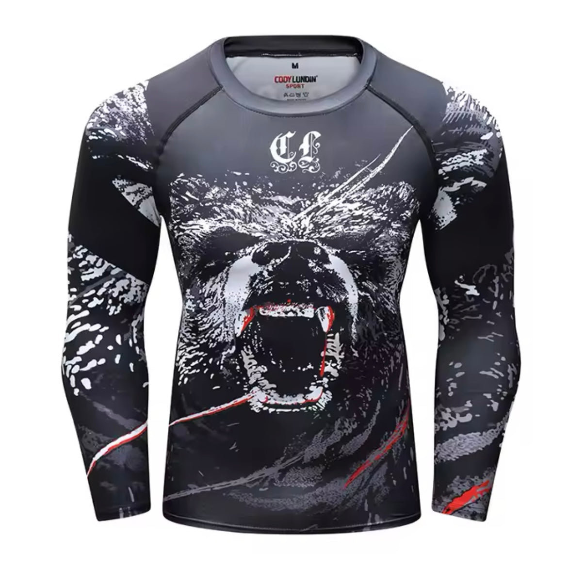 Bear Premium BJJ No Gi / MMA Set. Rash Guard, Shorts & Spats