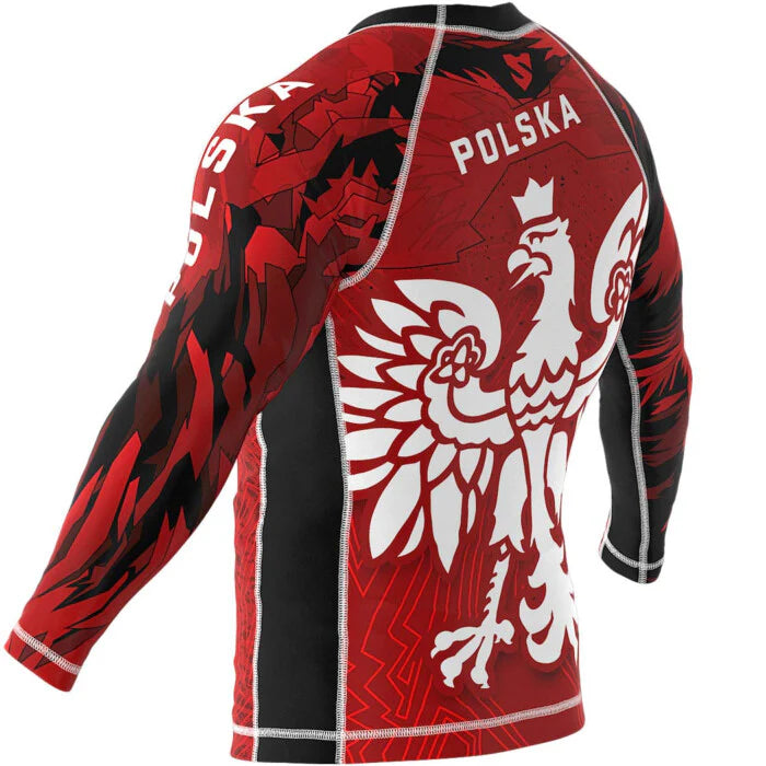 Polska (Poland) Premium BJJ / MMA Long Sleeve Rash Guard