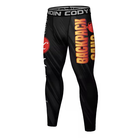 Backpack Gang Premium Compression Spats For BJJ, MMA, Wrestling, CrossFit, Yoga, Running, Cycling, and More