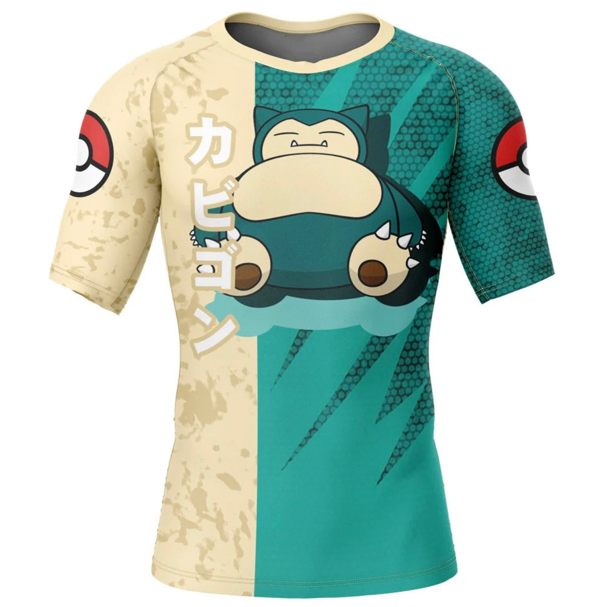 Pokemon Great Snorlax Premium Short Sleeve Rash Guard