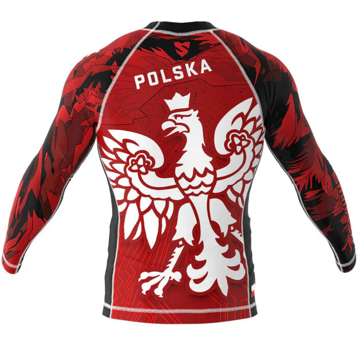 Polska (Poland) Premium BJJ / MMA Long Sleeve Rash Guard