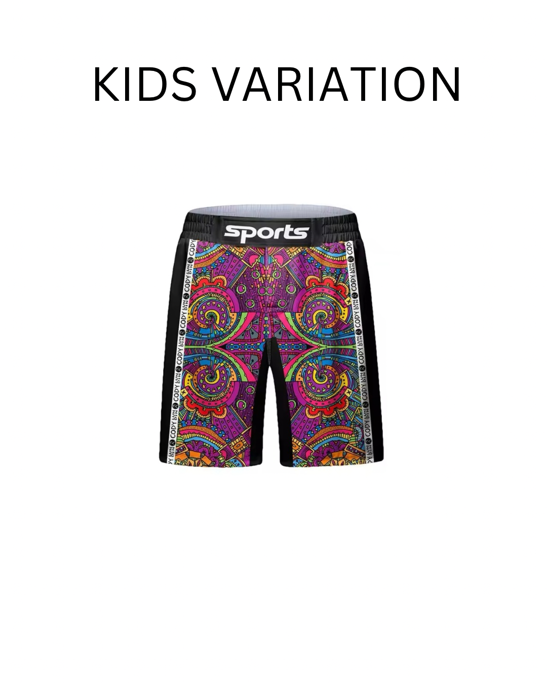 Psychedelic Premium BJJ No Gi / MMA Set. Rash Guard, Shorts & Spats