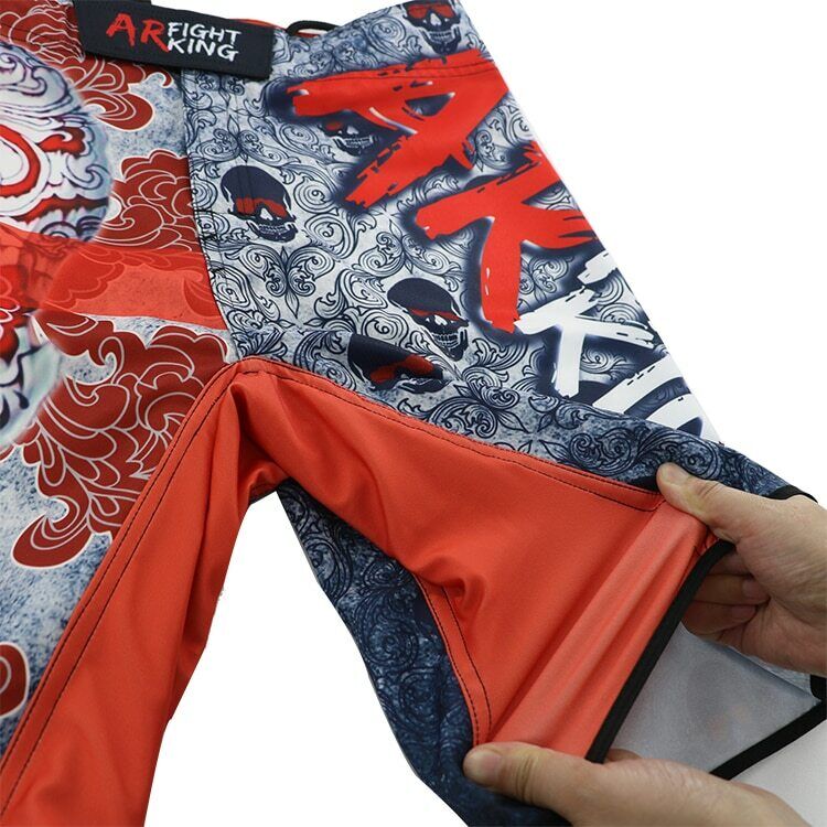 Red Cross Skull Premium MMA Grappling Shorts