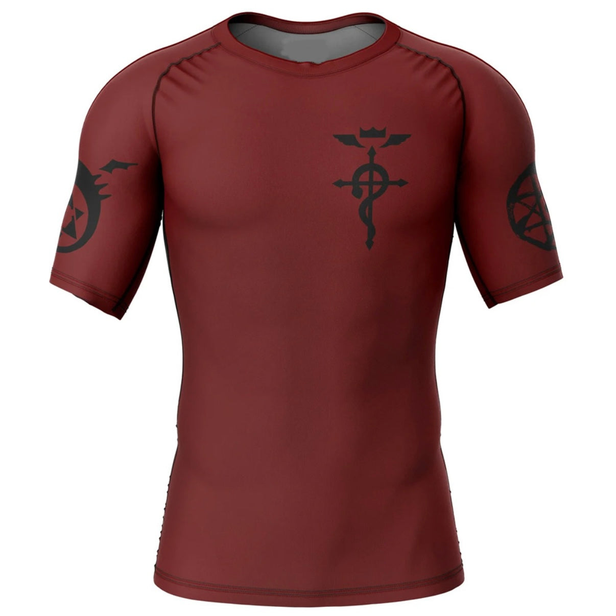 Fullmetal Alchemist Edward Elric Premium Short Sleeve Rash Guard