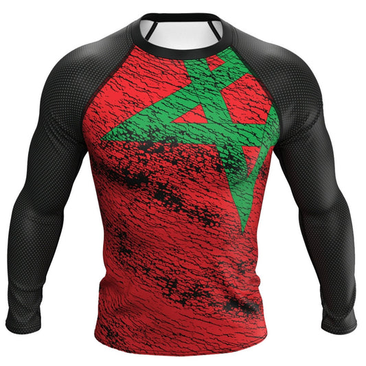 Morocco (al-Maghrib) Premium Rash Guard - LONG OR SHORT SLEEVE