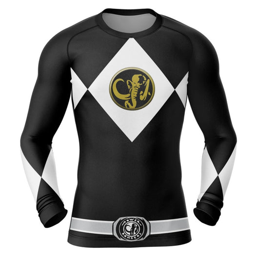 Black Power Ranger Premium Rash Guard - LONG OR SHORT SLEEVE