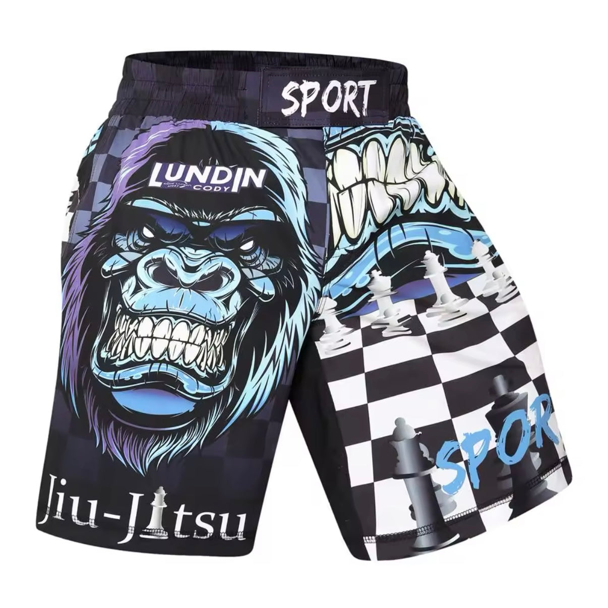 Gorilla Chess Premium BJJ No Gi / MMA Set. Rash Guard, Shorts & Spats