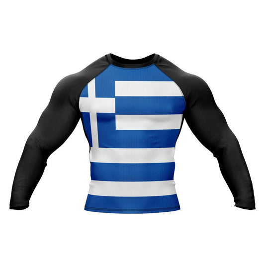 Greece (Hellada) Premium Rash Guard - LONG OR SHORT SLEEVE