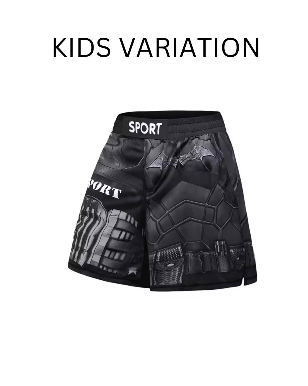Batman Premium BJJ No Gi / MMA Set. Rash Guard, Shorts & Spats