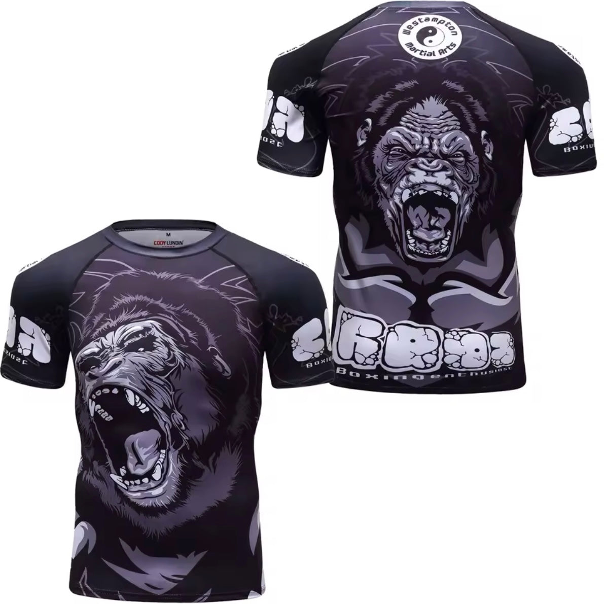 Gorilla Premium BJJ No Gi / MMA Set. Rash Guard, Shorts & Spats