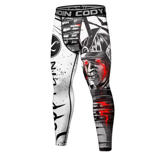 Samurai Warrior Premium Compression Spats for BJJ, MMA, Wrestling, CrossFit, Yoga, Running, Cycling, and More