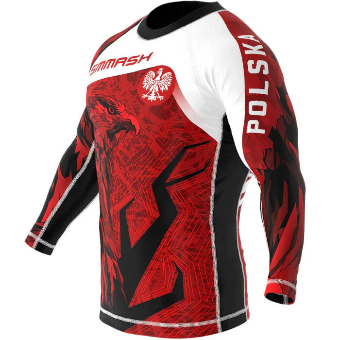 Polska (Poland) Premium BJJ / MMA Long Sleeve Rash Guard