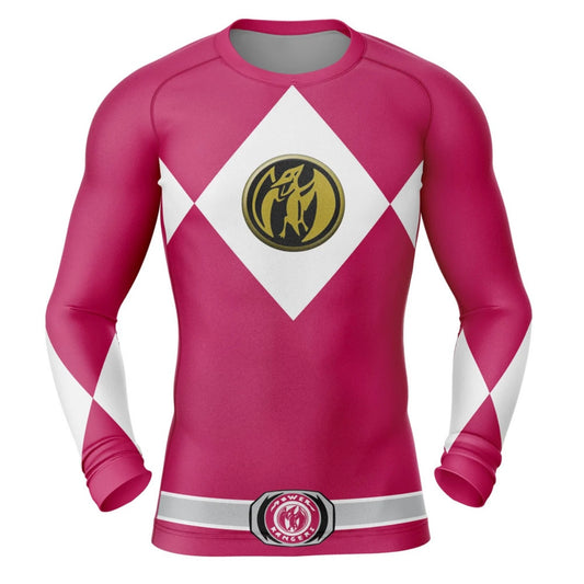 Pink Power Ranger Premium Rash Guard - LONG OR SHORT SLEEVE