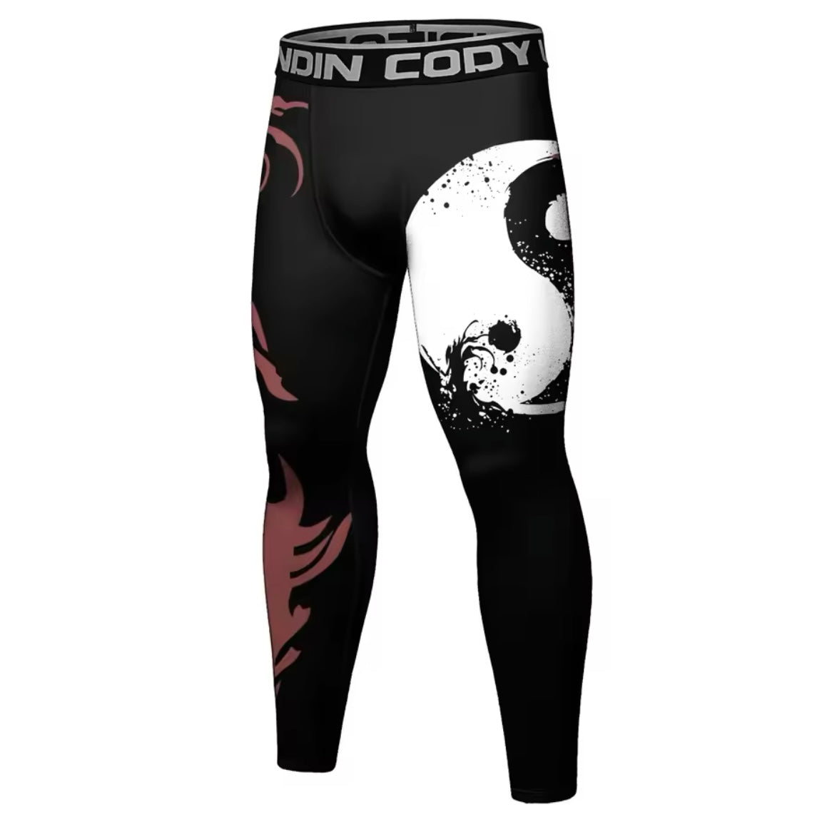 Yin Yang Premium Compression Spats for BJJ, MMA, Wrestling, CrossFit, Yoga, Running, Cycling, and More