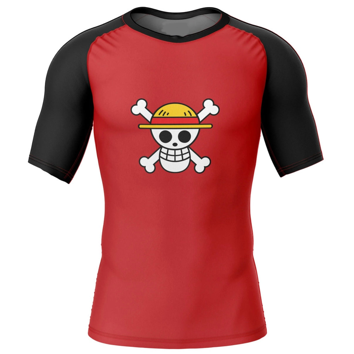 One Piece Luffy Straw Hat Premium Short Sleeve Rash Guard