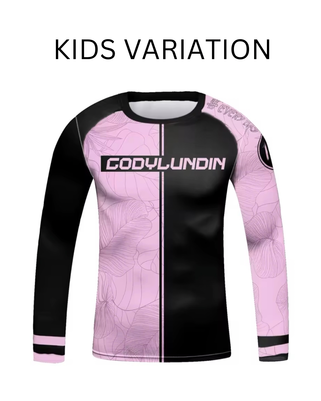 Black & Pink Premium BJJ / MMA Rash Guard - LONG & SHORT SLEEVE VARIATIONS