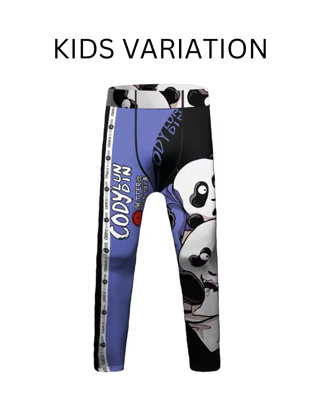 Judo Panda Premium Compression Spats for BJJ, MMA, Wrestling, CrossFit, Yoga, Running, Cycling, and More