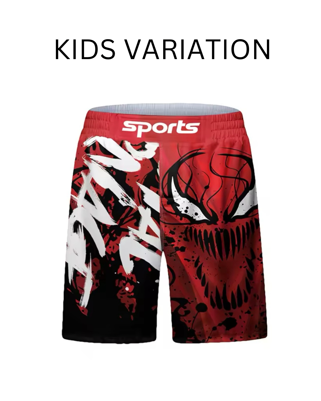 Red Carnage Premium BJJ No Gi / MMA Set. Rash Guard, Shorts & Spats