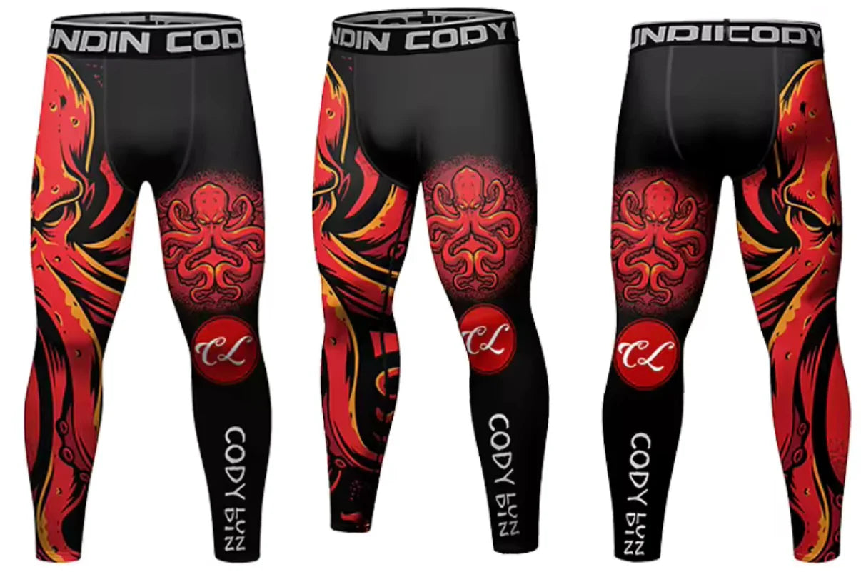 Octopus Premium Compression Spats for BJJ, MMA, Wrestling, CrossFit, Yoga, Running, Cycling, and More