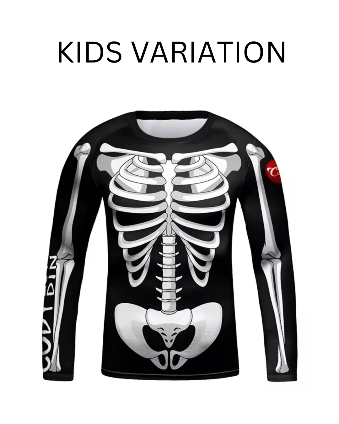 Skeleton Premium BJJ / MMA Rash Guard - LONG & SHORT SLEEVE VARIATIONS