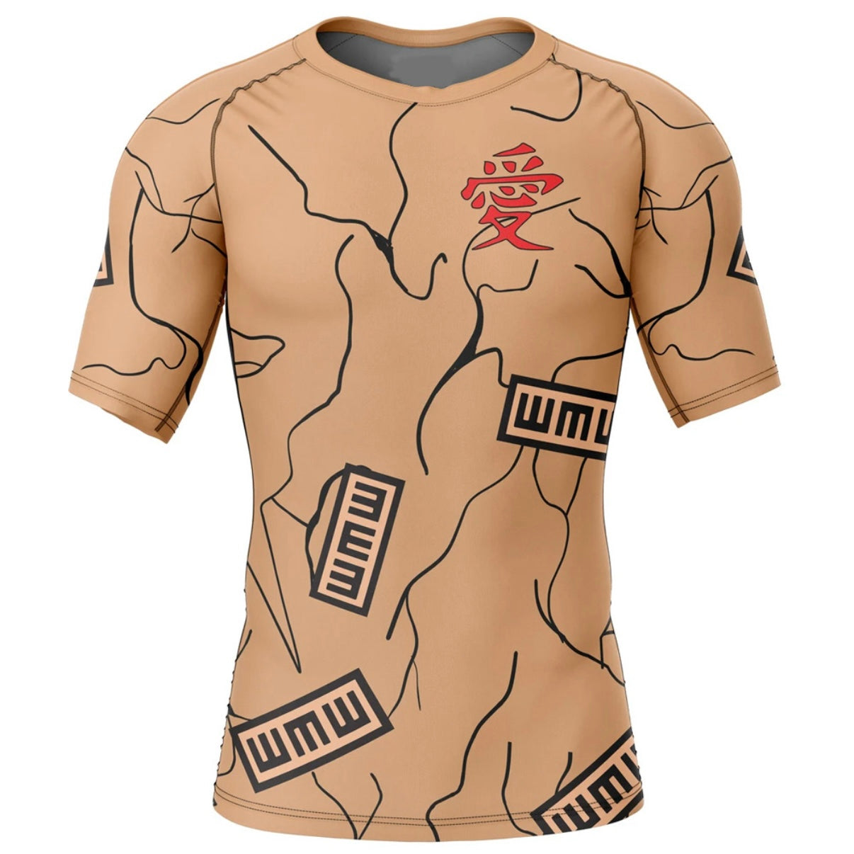 Naruto Gaara Gourd Premium Short Sleeve Rash Guard