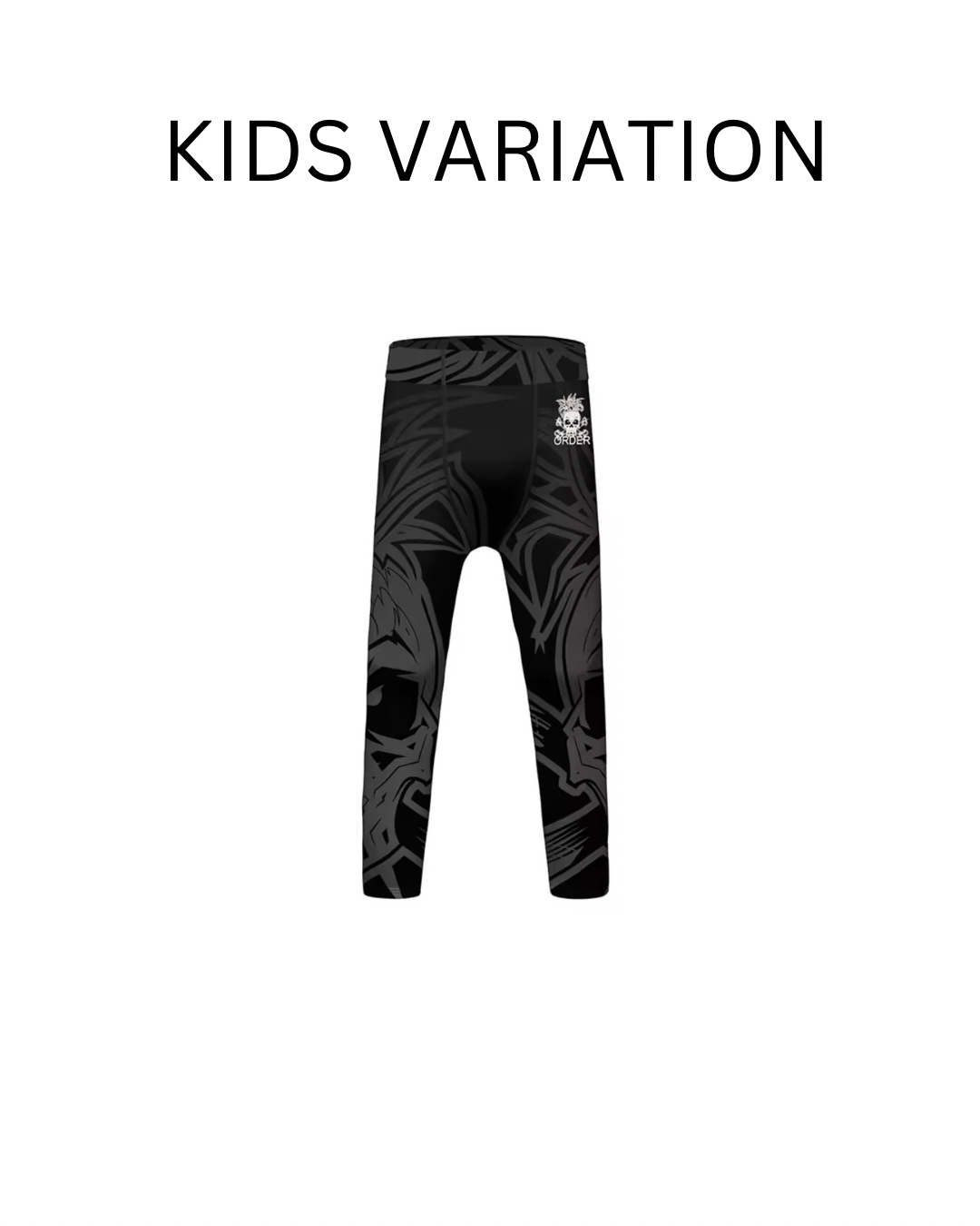 Black Skull Premium BJJ No Gi / MMA Set. Rash Guard, Shorts & Spats