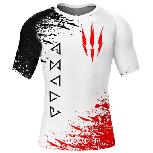 The Witcher White Short Sleeve Rash Guard