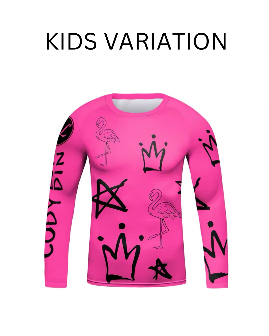 Pink Flamingo Premium BJJ / MMA Rash Guard - LONG & SHORT SLEEVE VARIATIONS