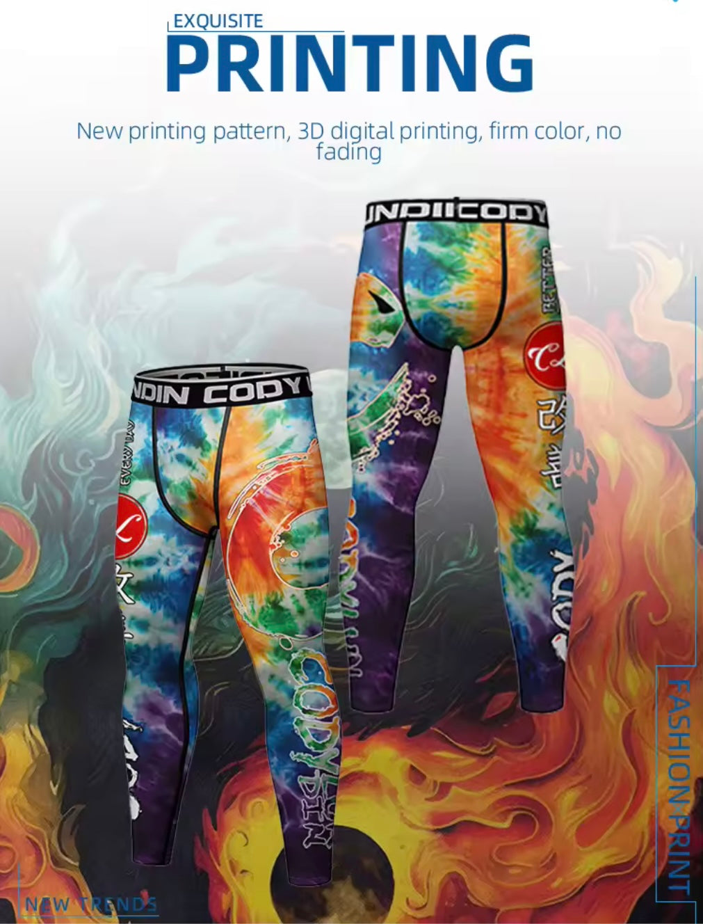 Colourful Premium Compression Spats For BJJ, MMA, Wrestling, CrossFit, Yoga, Running, Cycling, and More