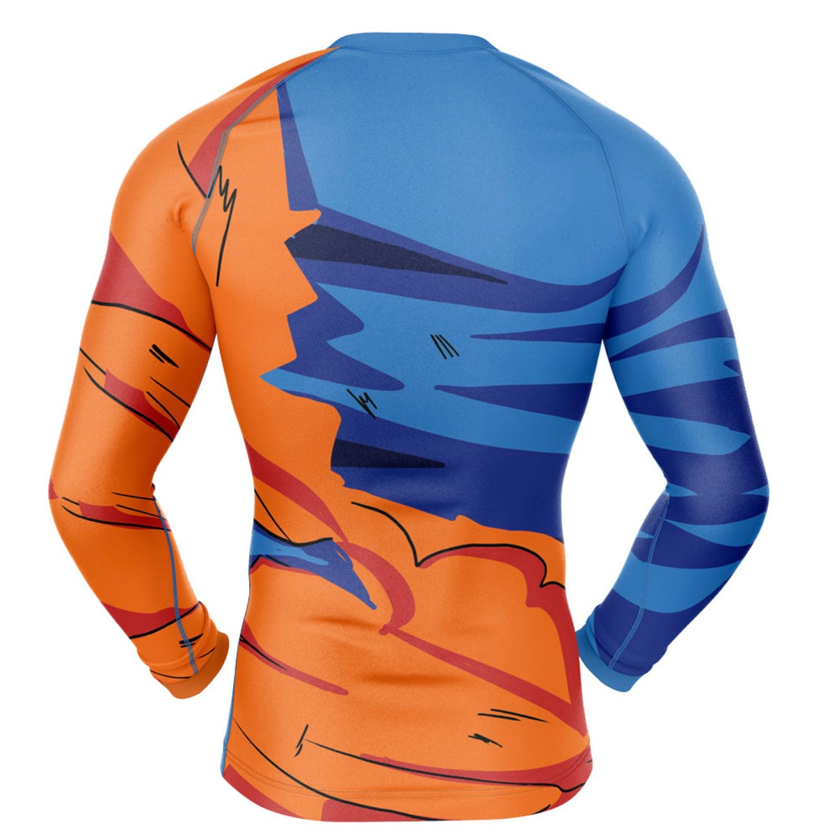 Dragon Ball Z Goku Torn Premium Rash Guard - LONG OR SHORT SLEEVE