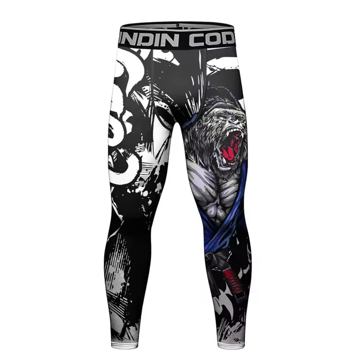 Gorilla Rage Premium Compression Spats for BJJ, MMA, Wrestling, CrossFit, Yoga, Running, Cycling, and More